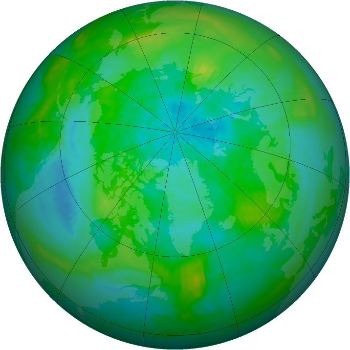 Arctic ozone map for 14 September 1979